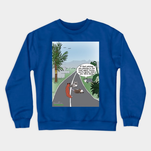 Playing dead Crewneck Sweatshirt by Enormously Funny Cartoons